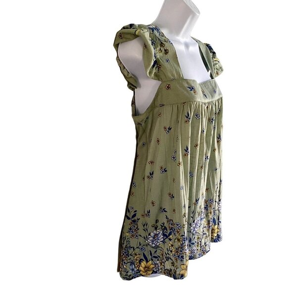 Absolutely Famous Floral Cold Shoulder Top Tie in Back Women's Size Medium - Picture 4 of 10